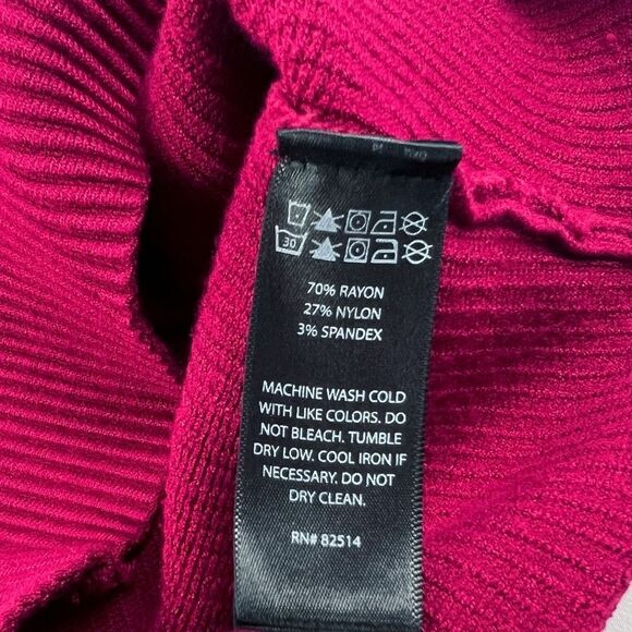 House Of Harlow 1960 Magenta Pink Ribbed Criss Cross Tank Large - Picture 6 of 6